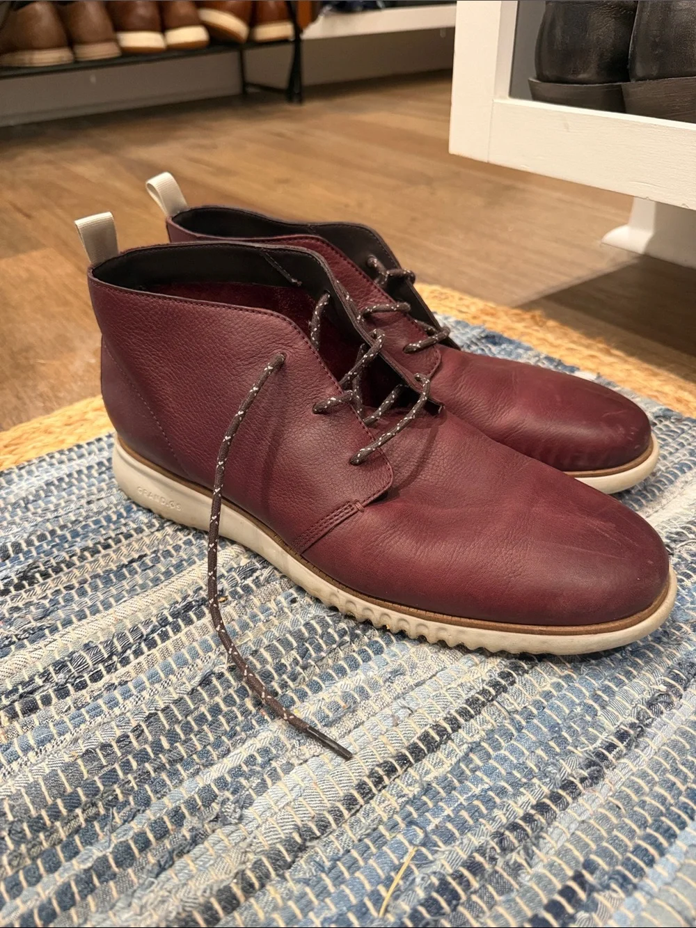Cole Haan Men's Chukka Boots in Burgundy